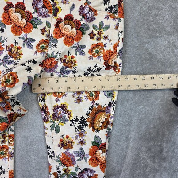 Pilcro High-Rise Cigarette Jeans Womens 27 Floral Print Skinny Stretch Denim - Picture 12 of 13